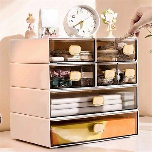 Stackable Drawers Transparent Stackable Desktop Organizer