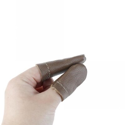 1 Set himble Finger Protector Leather Durable Thumb Index TN