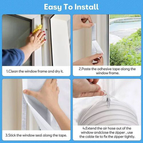 Window Door Seal Cloth Air Conditioner Air Lock Removable Fl
