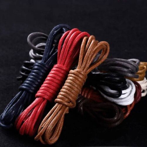 Waxed Cotton Round Shoelaces Leather Shoes Boots lace Waterp