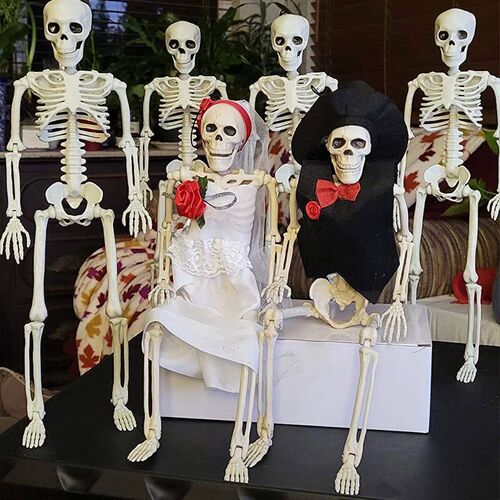 Skeleton Halloween Decorations 40cm Posable Funny Lifelike P