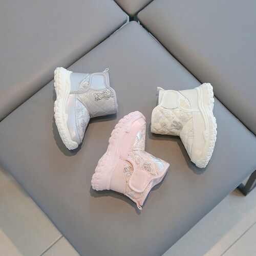 Xiaoliubao 2-3-4 Years Old Plus Velvet Baby Cotton Boots Wat