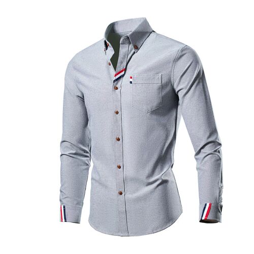 New Casual Cotton Soft Thin Mens Shirts Slim Fit Luxury Busi