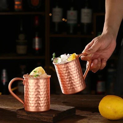 100% Copper Moscow Mule Mug 1/2/3/4/6PCS Durable Coppery Bee