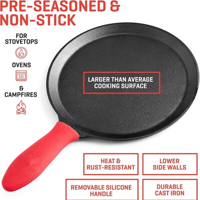 Cast Iron Tortilla Press Comal Pan Bundle Roti Maker Taco