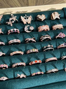 Rhinestone Geometric Ring Womens SimplePersonality Wind Rin