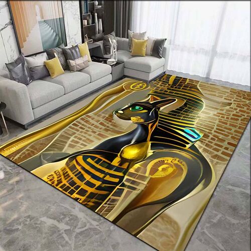 Ancient Egypt Carpet God Egyptian Cat Anubis Carpets for Liv