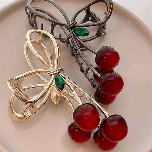 1PC Large-Size Cherry-Shaped Claw Clip, Fashionable Womens