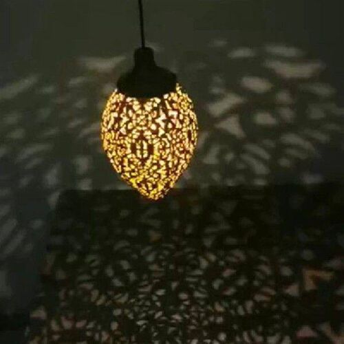 LUDA 2X Solar Powered LED Moroccan Hanging Lantern Retro