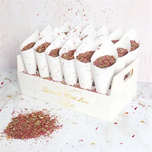 Wedding Confetti Cones Flower Wedding Decorative Tray Weddin