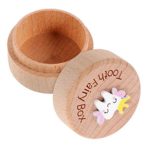 Baby Teeth Keepsake Box Tooth Holder Wooden First Lost