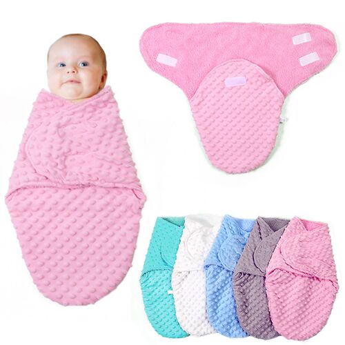 Newborn Wrap Swaddle Warm Soft Fleece Blanket Baby Sleeping