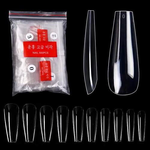 500pcs  Coffin Nail Tips  Full Cover Fake Nail Artificial Pr