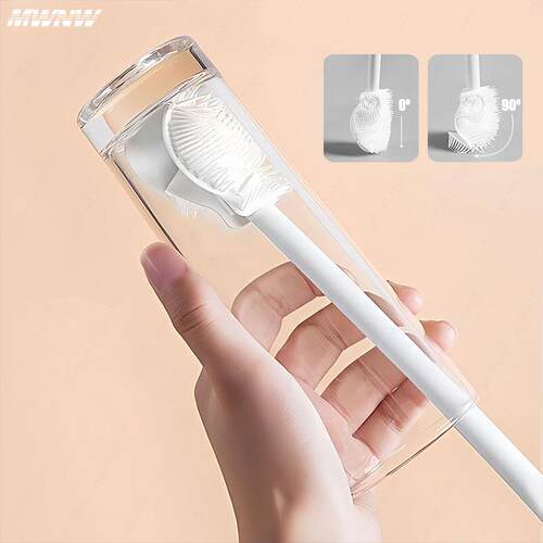 Silicone Milk Bottle Brush Cup Scrubber Glass Cleaner Long