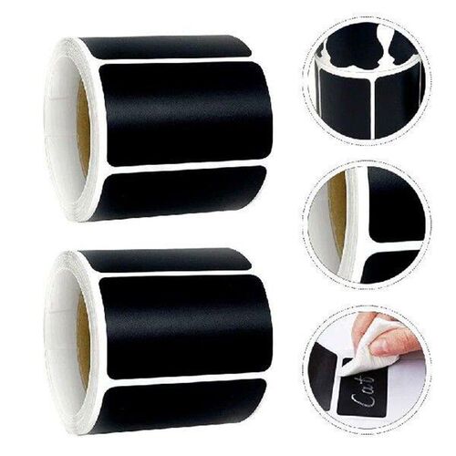 2 Rolls Glass Waterproof Mobile Sticker Stickers Black