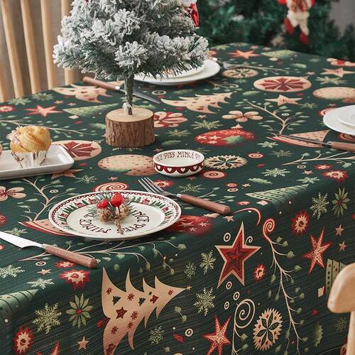 Christmas themed table cloth, Christmas tablecloth桌布耶诞