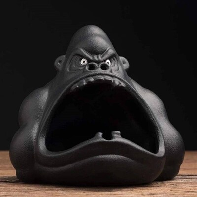 Ceramic Cartoon Gorilla Orangutan Ashtray Creative Gorilla A