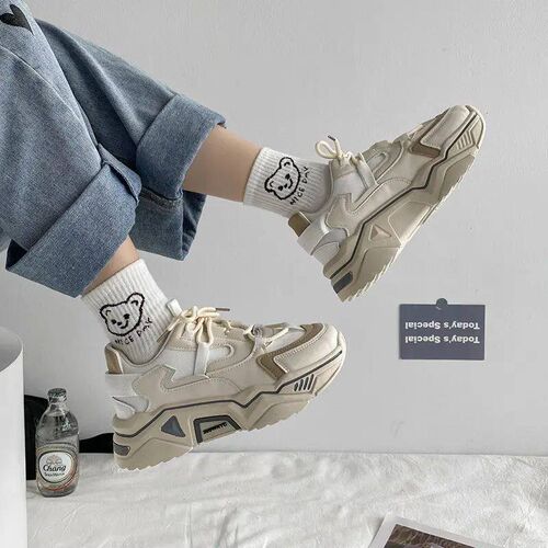 Fashion Patchwork Woman Vulcanize Shoes 2023 Autumn Platform
