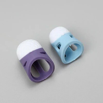 1Pcs  Silicone Thimble Anti-tying Finger ver Thimble Cross-s