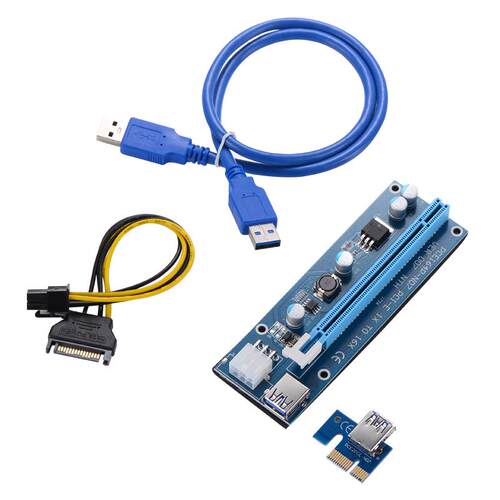 PCI-E 1X 转16X 延长线 PCI-E 1x to 16x riser for GPU