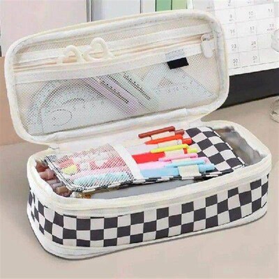 Pencil Pouch Pencil Cade Double Zipper Organizer Storage