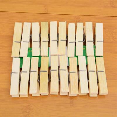 Bamboo clothespins, strong clothes drying clips, pants clips