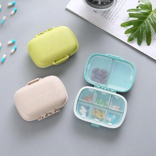 Pill Box Organizer Container 8 Grids Travel Pill Case With S