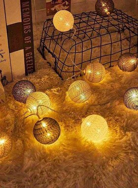 20 Leds Cotton Balls Lights LED Fairy Garland Ball Light for