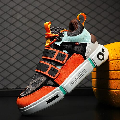 Mens Shoes rendy Orange Color Matching Couples Fashion Wee