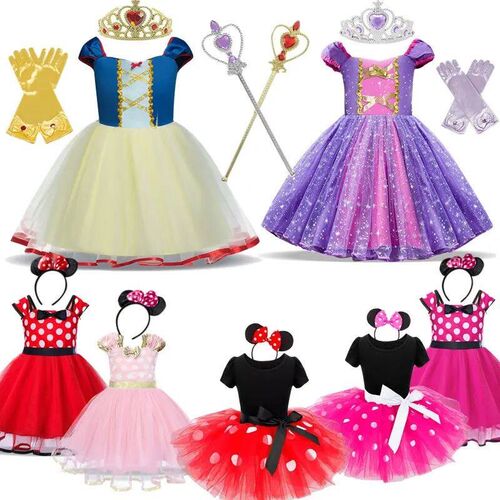 Snow White Girls Costume for Kids 2024 New Cosplay Baby Birt