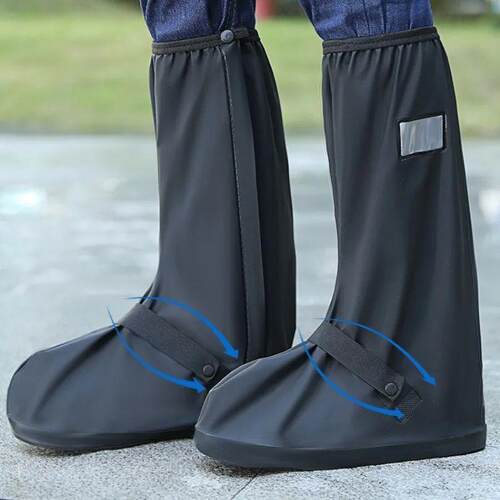 1pair Motorcycle High Tube Waterproof Shoe Covers, Full Cove