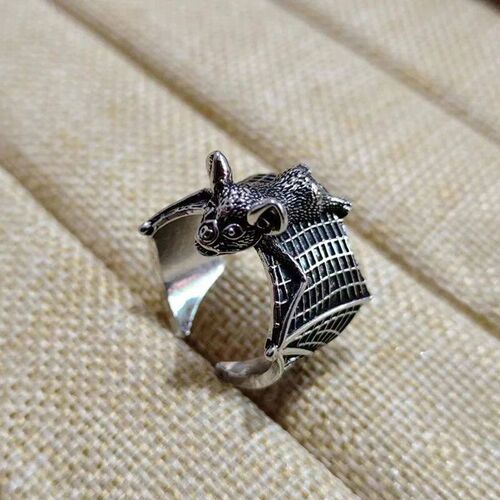 Vintage Dragon Bat Rings for Women Gothic Adjustable Animal