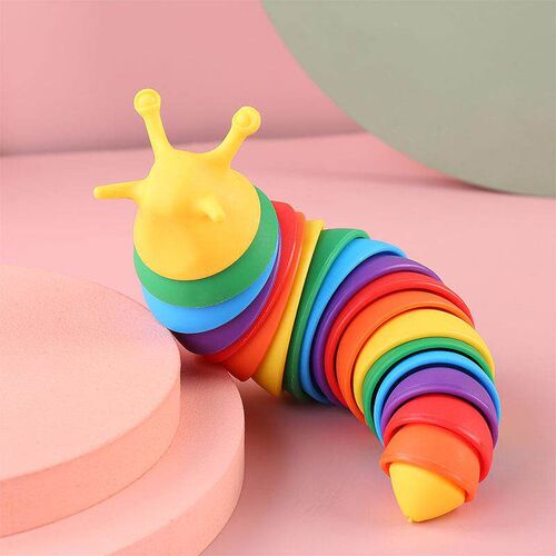 Colorful Slug Snal Toy Artculated Flexble 3D Slug Fdget