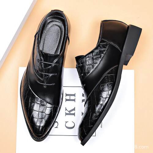 Large size leather shoes mens new pointed casual shoes 皮鞋