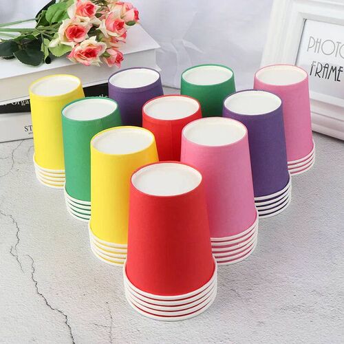 10pcs Color Disposable Cups Handmade Paper  Kindergarten DIY