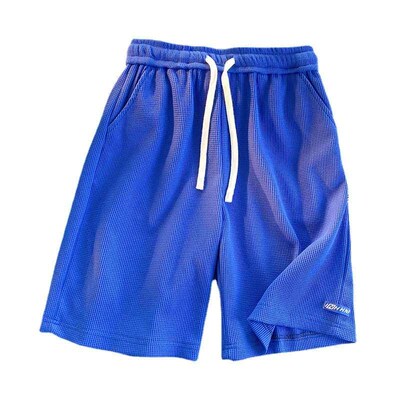 Summer Waffle Shorts Labeling Casual Summer Thin Beach Half