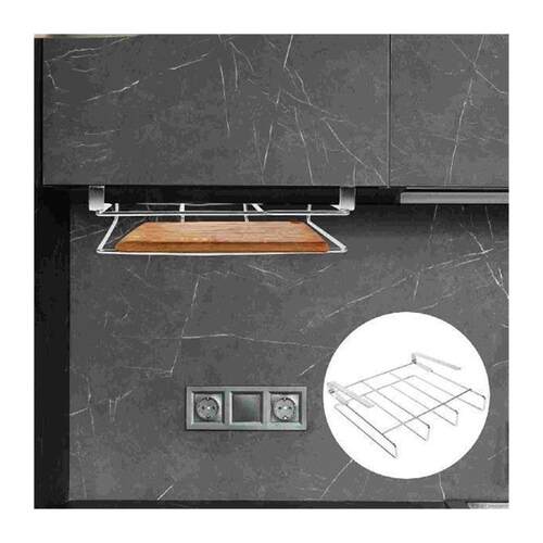 Hanging Chopping Board Rack Kitchen Pot Lid under Cabinet