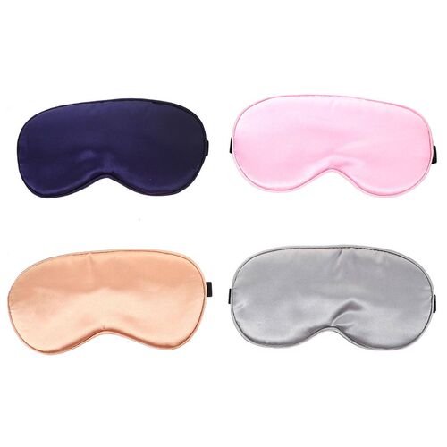 4 Pcs Imitation Silk Eye Mask Comfortable Blindfold Elastic