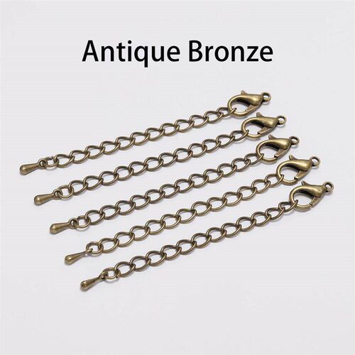 10pcs/lot 50 70mm Tone Extended Extension Tail Chain Lobster