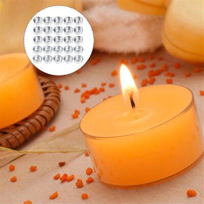 200 Sets 400 Round Aluminum Tea Light Cup Molds 200 Wicks