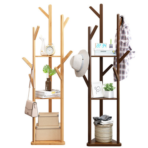 Simple wooden clothes rack bedroom coat hanger  stand衣架
