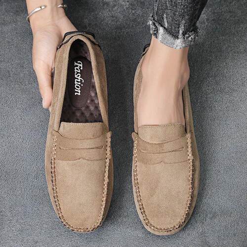 Fashion Suede Men Casual Shoes Breathable Comfort Slip-on Me
