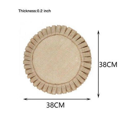 Placemats Set Thicken Round Farmhouse Placemat Non-slip