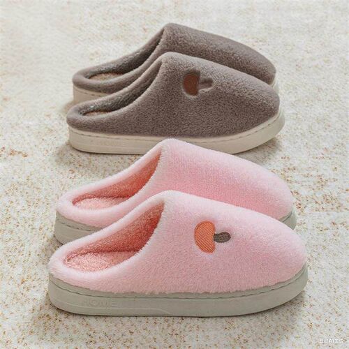 Womens Cotton Slippers for Indoor Use, Warm and Thick Soled