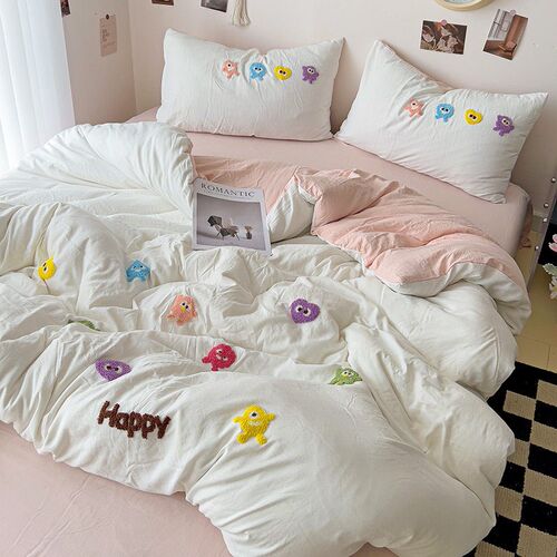 Ins Xiaohongshu towel embroidery four piece set embroidered