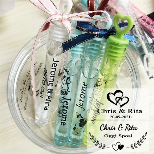 DIY 1984- 100PCS Wedding bubble Labels Personalized  Transpa