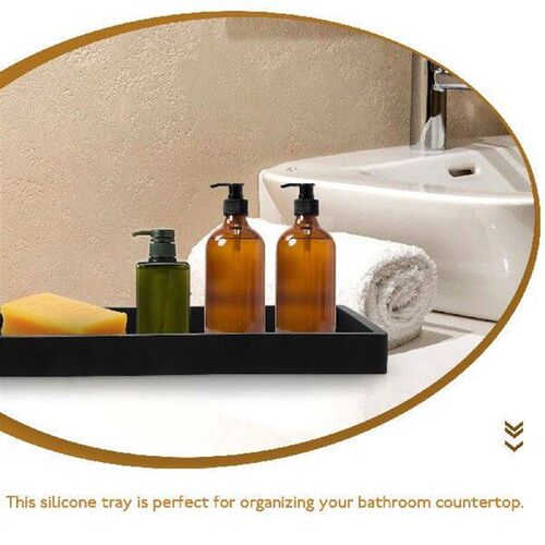 Bathroom Storage Tray Vanity Desk Silicone Trays for