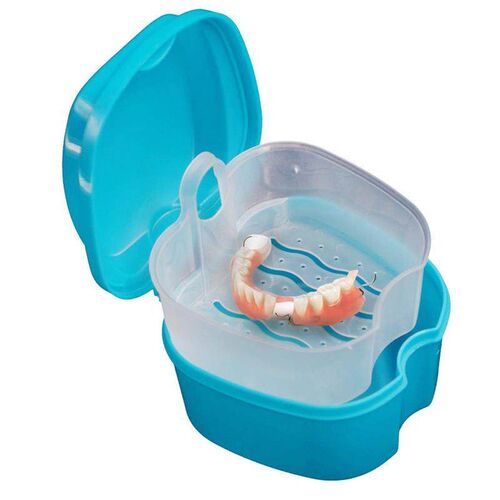 Denture Bath Box Cleaning Teeth Case Dental False Teeth Stor