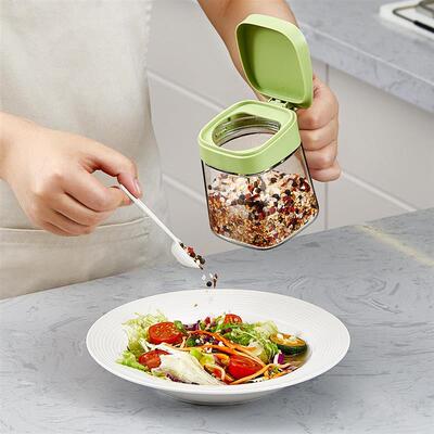 Home Kitchen Spice Set Glass Spice Jars Salt Shaker MSG Pepp