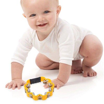 3 Pcs Wrist Shaking Jingle Bells Hub Ring Hand Toy